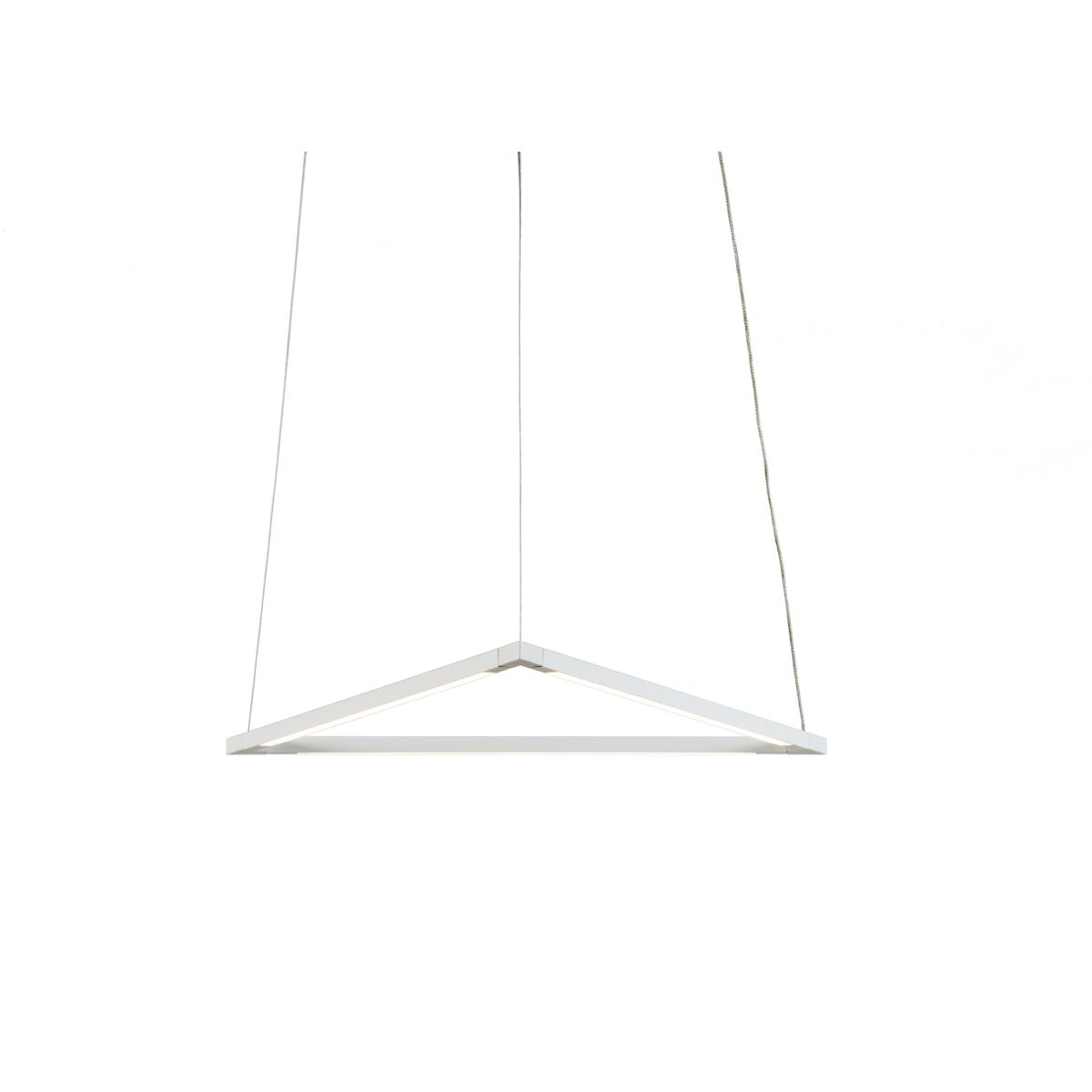 Koncept ZBP-16-T-SW-MWT-CNP Z-Bar LED 15.9 inch Matte White Pendant Ceiling Light, Triangle